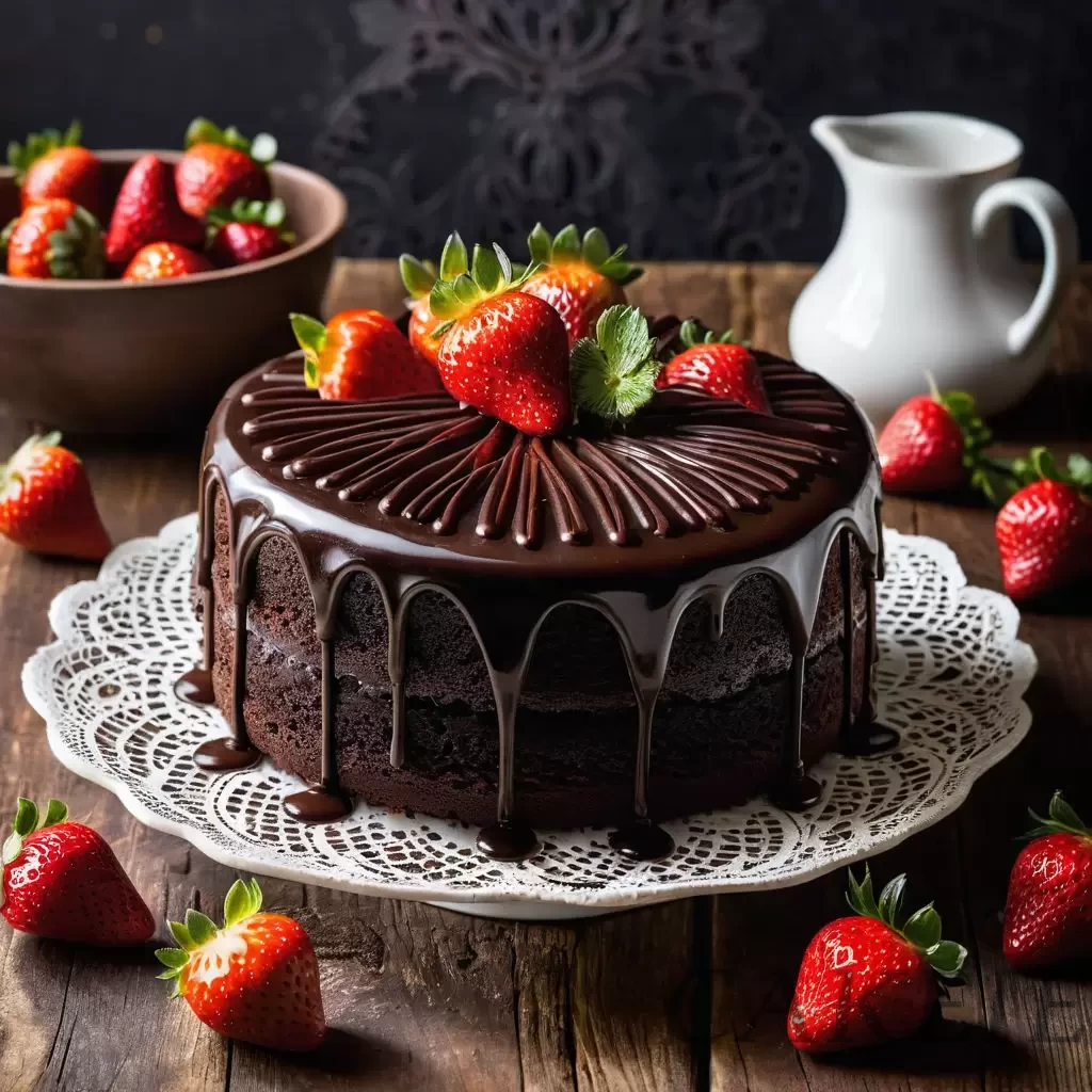 Chocolate Drizzled Cake